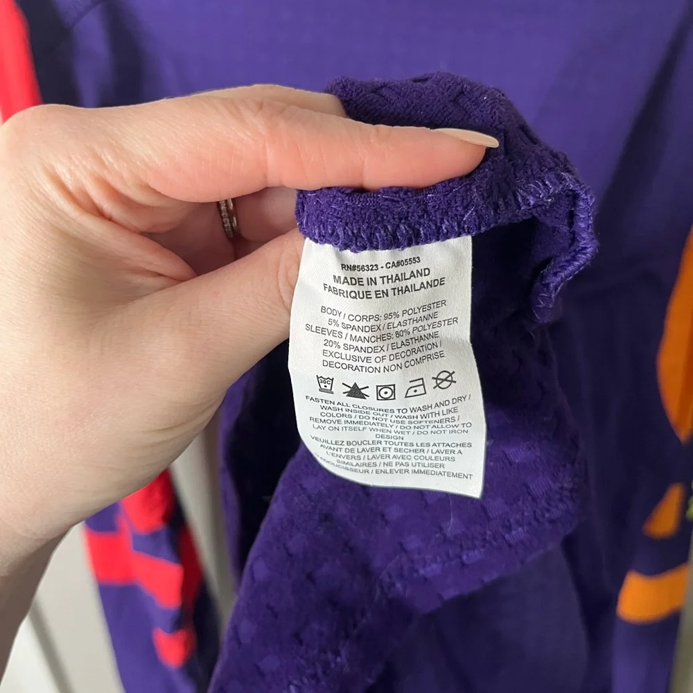 Nike Wild Run Therma Purple Half-Zip Pullover with Neon Accents size xl - Picture 8 of 9